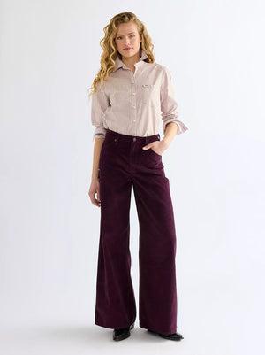 CHEMISE FEMME WRANGLER REGULAR ONE POCKET SHIRT - rose brown