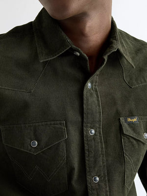 CHEMISE HOMME VELOURS  WRANGLER REGULAR WESTERN SHIRT - ROSIN