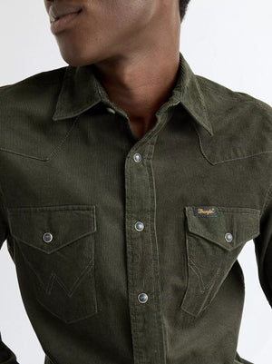 CHEMISE HOMME VELOURS  WRANGLER REGULAR WESTERN SHIRT - ROSIN