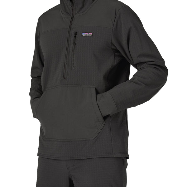 PATAGONIA Men's R2 TechFace Fleece-Lined Pullover (BLK)