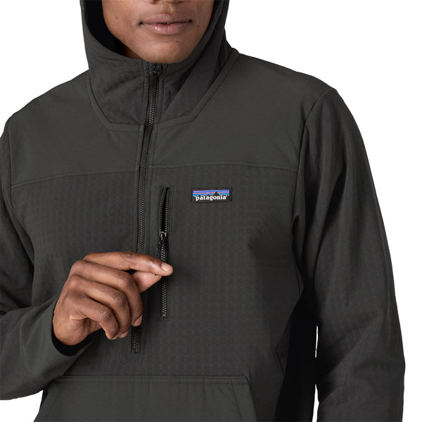 PATAGONIA Men's R2 TechFace Fleece-Lined Pullover (BLK)