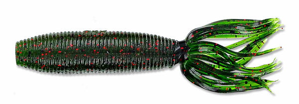LEURRE GARY YAMAMOTO Fat Ika 4" #208 WATERMELON W/ BLACK & RED FLAKE