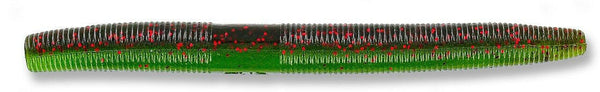 LEURRE GARY YAMAMOTO Senko 4" #925 GREEN PUMPKIN W/ RED FLAKE W/ FADING WATERMELON LAMINATE