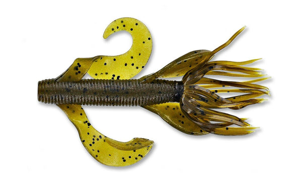 LEURRE GARY YAMAMOTO Kreature 4" #297 GREEN PUMPKIN W/ LARGE BLACK FLAKE