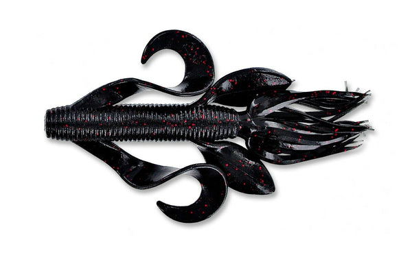 LEURRE GARY YAMAMOTO Kreature 4" #51 BLACK W/ SMALL RED FLAKE