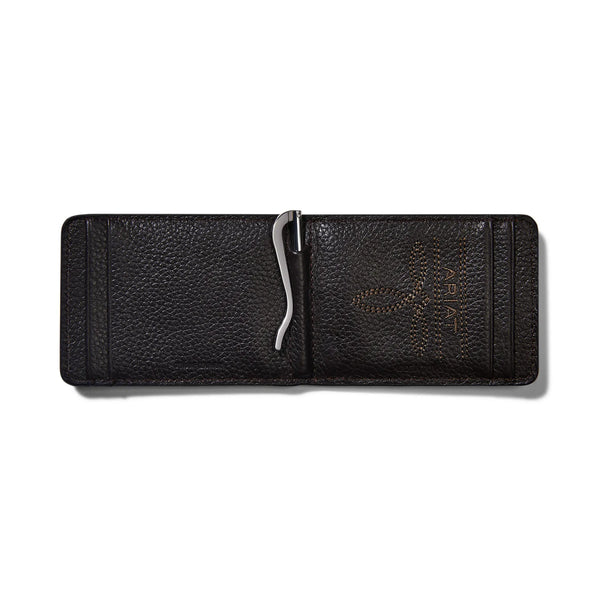 ARIAT Bifold Slim Wallet Staked Logo
