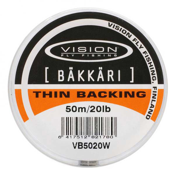 Vision Bäkkäri Backing 50 m Blanc 20 lb